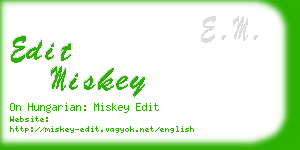 edit miskey business card